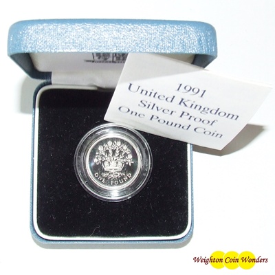 1991 Silver Proof £1 - Click Image to Close